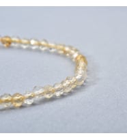 925 Ayar Gümüş Altın Kaplama Doğal Sitrin Faset Kesim Boncuklu Choker Kolye - NGS00125 (Sarı)