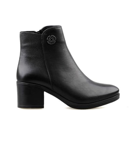 Castle Black 92160-1 Kadın Hakiki Deri Klasik Bot (Siyah)