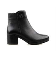 Castle Black 92160-1 Kadın Hakiki Deri Klasik Bot (Siyah)