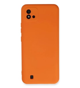 Newface Realme C11 2021 Kılıf Nano içi Kadife Silikon - Turuncu