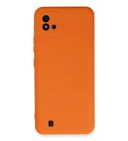 Newface Realme C11 2021 Kılıf Nano içi Kadife Silikon - Turuncu