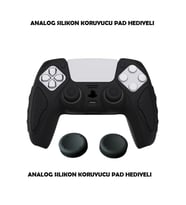 Ps5 Dualsense Koruyucu Silikon Kılıf + Analog silikon Koruyucu (Siyah)