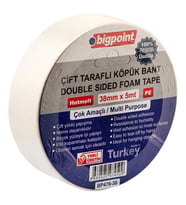 Bigpoint Çift Taraflı Köpük Bant 38mmx5m