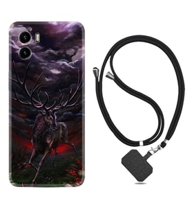 Vivo Y15S Y32 Y33S Y51 Y53S Kılıf Boyun Askılı Silikon Dark Deer 1786