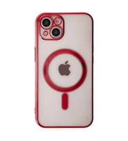 İphone 14 Plus Kılıf Magneticsafe Lazer  - Kırmızı