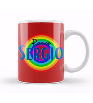 Sergio Ramos   Vintage Retro Rainbow Style Kupa Bardak Porselen