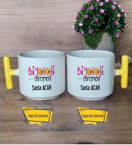 Biyoloji Öğretmeni Kupa Bardak T Sarı Kulplu Öğretmenler Günü Hediyesi Biyoloji Öğretmenine Hediye