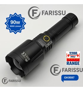 Gold Kama GK9597 90W Profesyonel Avcı Feneri - 2200M Menzil & Powerbank Çıkışlı