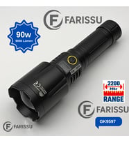Gold Kama GK9597 90W Profesyonel Avcı Feneri - 2200M Menzil & Powerbank Çıkışlı