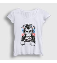 Presmono Kadın Beyaz Wtf Arctic Monkeys T-Shirt 15148tt