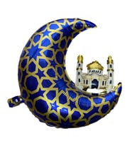 Mavi Cami Ve Hilal Şekilli Folyo Balon