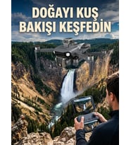 GPS Konumlandırmalı Çift Kameralı Drone Canlı Görüntü Aktarımlı