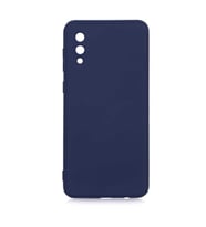 Samsung Galaxy A02 Kılıf Orj Lansman Serisi Pürüzsüz Esnek Kadife İç Kısım (Lacivert)