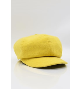Sarı Bayan Şapka Kadın Kasket Yün Flat Cap