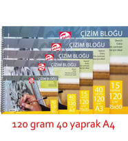 Talens Çizim Bloğu 120 gr 40 yp A4 