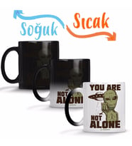 YOU ARE NOT ALONE Sihirli Kupa Bardak Porselen