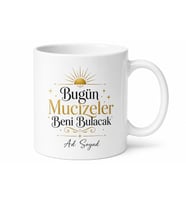 Bugün Mucizeler Beni Bulacak Motivasyon Sözlü Çay Kupası Hediye Bardak