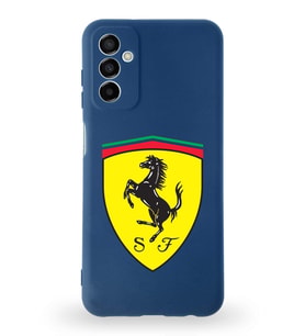 Samsung Galaxy A04s Uyumlu Lansman Kılıf. Altı Kapalı İçi Kadife  Ferrari Tasarımlı Silikon Kapak (Şeffaf)