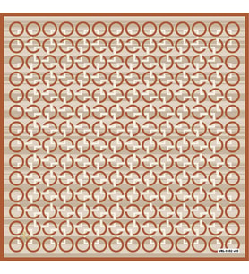 Geometrik Desen Black Seri Twill Eşarp Eşarp Askısı ile Birlikte 90x90 cm Açık K