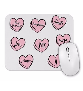 BTS Hearts Mouse Pad