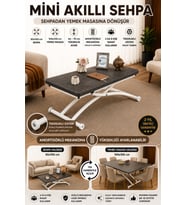 Mini Juppo Mdf Kartal Oval Köşe Beyaz Sehpa