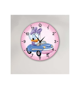 BİLGE LAZER Çocuk odasıDuvar Saati (Pembe-Beyaz)