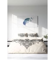 Çift Kişilik ( Lastikli Çarşaflı ) %100 Pamuk Saten Nevresim Takımı Gray Lines
