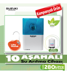 SUZUKI TECHNOLOGY 10 Aşamalı Su Arıtma Cihazı,Çevre ve Bütçe Dostu (Mavi Cilt)