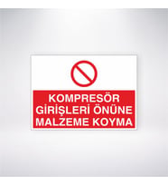 Kompresör Girişleri Önüne Malzeme Koyma 21x28 Arkası Yapışkanlı Levha