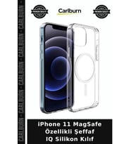 iPhone 11 MagSafe Özellikli Şeffaf IQ Silikon Kılıf Cihaz Kabı Akıllı Telefon Cep Örtüsü
