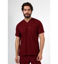 Zarf Yaka Erkek Tek Üst Likralı - 6407 Bordo