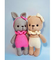Mami ile Mimi Amigurumi Organik Oyuncak