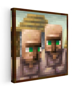 Kanvas Tablo Humble Piksel Minecraft Tablosu Ev Ofis Salon Duvar Dekoru
