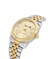 Polo Air Mercek Takvimli Erkek Kol Saati Gold Gümüş Renk PL-7074E9x (Altın-Gümüş)