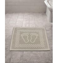 Kilim Dokuma Süper Emici Banyo Ayak Paspası & Havlusu 40x60 cm, Bej