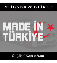 TÜRKİYE oto sticker yazı - araba kask motosikler kamyonet minibüs uyumlu etiket