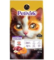 Petiva Kısırlaştırılmış Kuzulu Yetişkin Kedi Maması 1,5 Kg