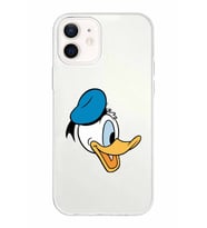Apple iPhone 12 Mini Uyumlu Kapak Donald Duck Tasarımlı Şeffaf Silikon Kılıf