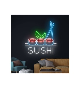 SUSHI Yazılı ve Şekilli Neon Tabela