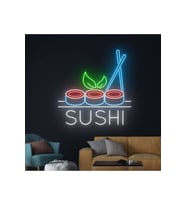 SUSHI Yazılı ve Şekilli Neon Tabela