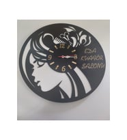 Kuaför Duvar Saati Muhteşem tasaım sağlam (3+3 mm) mdf (kaliteli)