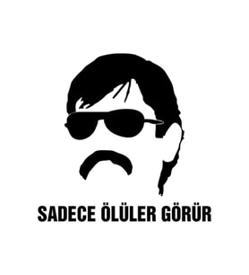 Sadece Ölüler Görür Oto Cam Sticker Siyah 20*19 Cm