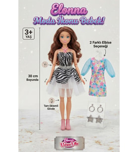 Elonna Urban Life Tam Eklemli Oyuncak Bebek 30 cm - 2 Farklı Kıyafetli ve Aksesuarlı Moda İkonu