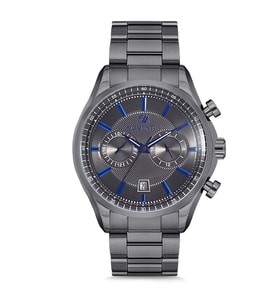 Momentus CC102N-05SM Quartz Çelik Füme 46 mm Erkek Saati AYNI GÜN KARGO