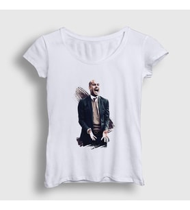 Presmono Kadın Beyaz Soccer Futbol Josep Pep Guardiola T-Shirt 340349tt