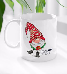 BK Gift Kişiye Özel Yılbaşı Mutlu Yıllar Tasarımlı Beyaz Kupa Bardak-11