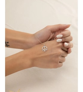 Kişiye Özel Tasarım Love Peace Kolye 925K Gümüş