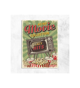 Retro Movie Collection Vintage Ahşap Mdf Tablo