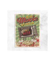 Retro Movie Collection Vintage Ahşap Mdf Tablo