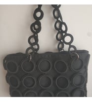 Siyah Halkalı Çanta, 30*35 cm
